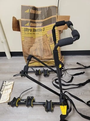 Rhode Gear Ultra Shuttle 3 后备箱自行车架完整带皮带-适合 3 辆自行车 — 第 1/4 张图片