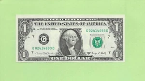 1969D ..UNCIRC $1 G 0241 4693 D .... 1969D $1 G-D NICE NOTE FRN - Bild 1 von 2