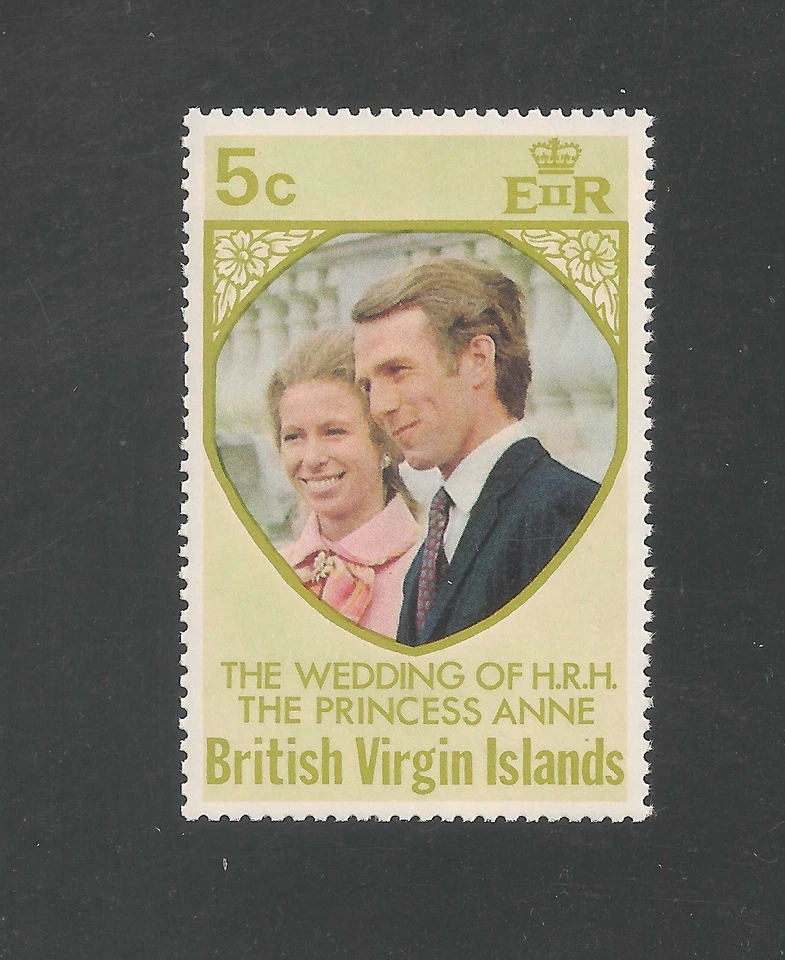 Virgin Islands #260 (CD325) VF MNH - 1973 5c Princess Anne and Mark Phillips  - Image 1 of 1