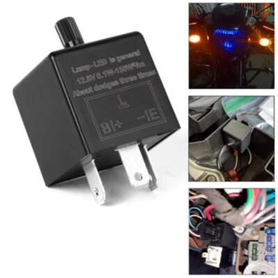 12V 3 Pin Adjustable LED Flasher Relay Unit For Car Turn Signal Light Indicator - image 1 of 4