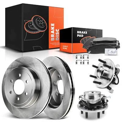 Дисковый тормоз ротор и колодка + ступичный подшипник для Dodge Dakota 03-04 4 колеса ABS 4WD передний - Изображение 1 из 4