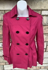 Womans Miss Sixty M60 Hot Pink Pea Coat Size XS