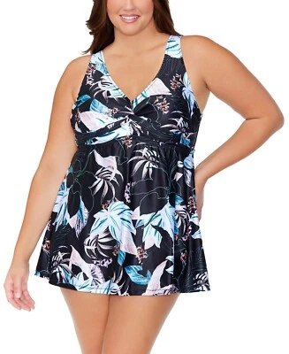 Raisins Curve Women's Trendy Plus Size Printed Lucia Swimdress Size 22W - Image 1 of 2