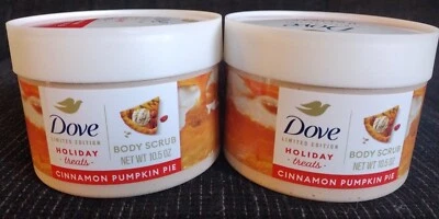 Set Of 2 Dove Holiday Treats Cinnamon Pumpkin Pie Body Scrubs 10.5oz Each - Image 1 of 4