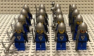 NEW LEGO 16 Black Falcon Knights Minifigures Lot Army Guys Warrior Swords Castle - Picture 1 of 8