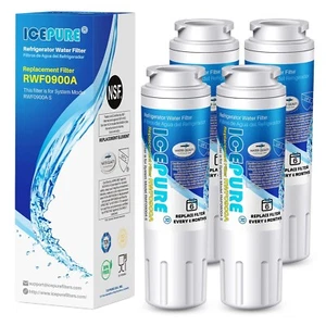 ICEPURE RWF0900A Fit For WRX735SDHZ Filter4 WRF555SDFZ09 9006 Water Filter 4Pack - Picture 1 of 9