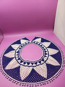 Vintaga Xhosa Hand Beaded Wide Collar South African Ceremonial Necklace - Picture 1 of 6