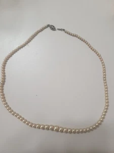 vintage 17" beaded necklace sterling clasp - Picture 1 of 2