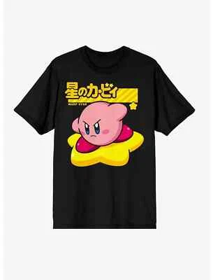 Kirby Hombres Kirby Warp Star Kanji Camisa Negra Nueva S, L, XL, 2XL Foto 1 de 4