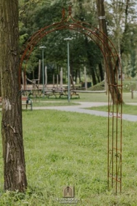 Wandrosenbogen Lena Spitze 120-200 cm Halbrund Halbbogen Rankgitter Rankhilfe Sp - Bild 1 von 3