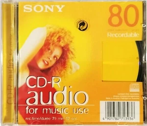 Sony CD-R Audio - CRM80CRY Ingwergelb - Musik CD-R leer beschreibbare Disc NEU - Bild 1 von 10
