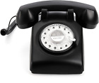 Retro Rotary Dial Telephones, Vintage Old Telephone For Landline, Black 1960'S C