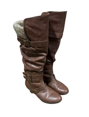 BONGO Women's knee high riding boots Cognac Brown Size US 8 Med - Image 1 of 4