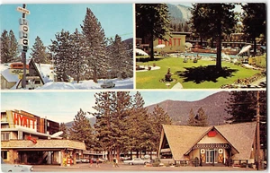 Postal de colección de HYATT LODGE South Lake Tahoe, CA Highway 50 Roadside años 60 - Imagen 1 de 2