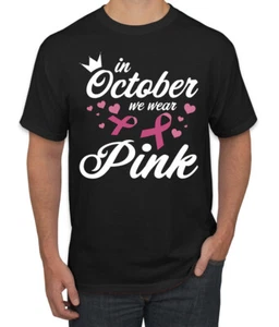 Camiseta para hombre In October We Wear corona rosa - Imagen 1 de 10