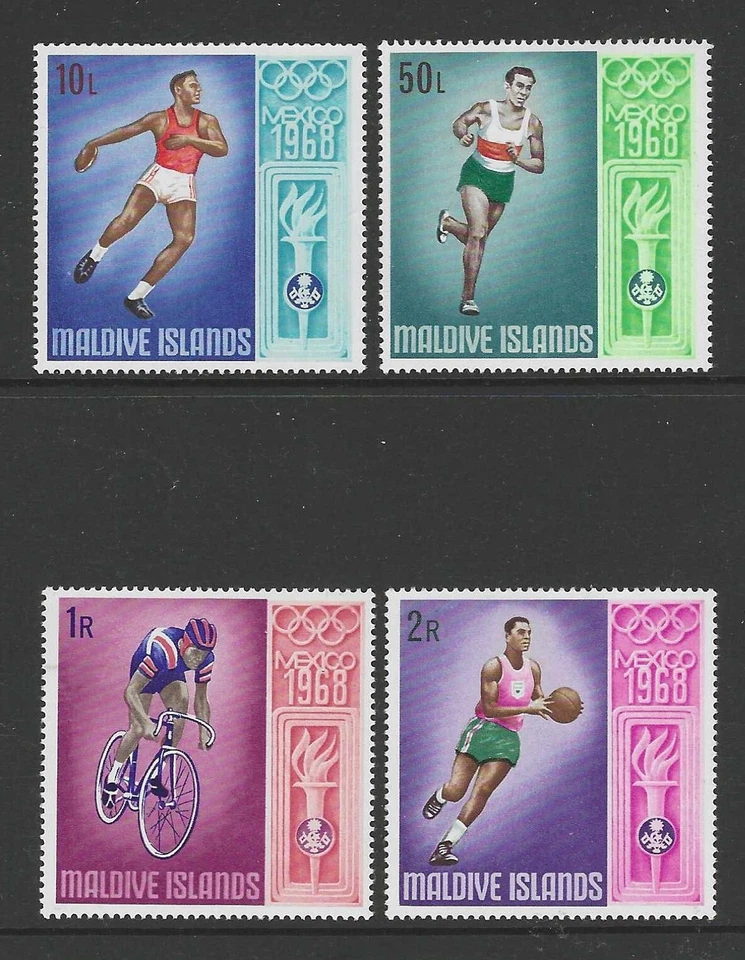 MALDIVE ISLANDS: 1968 Olympic Games set of 4, MNH. - Image 1 of 1