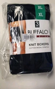Buffalo Men's Knit Boxer, 3-pack, Black, X-Large NWT - Picture 1 of 6