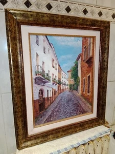 Cuadro oleo sobre Lienzo,firmado A Verdasco. 49x57 cm. - Imagen 1 de 5