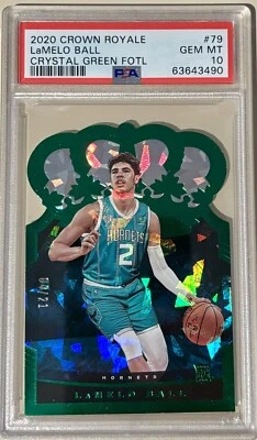 2020 Crown Royale Lamelo Ball FOTL Crystal Green /21 PSA 10 - Image 1 of 3
