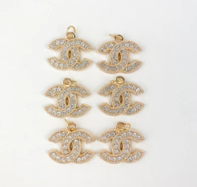 Vintage Designer Rhinestone 22mm Button STAMPED | 6 PC Bundle - Image 1 of 2