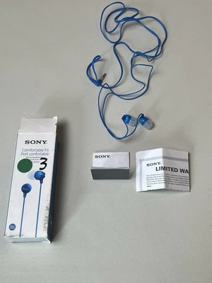 索尼 Comfortable Fit Port 舒适入耳式耳机 蓝色 有线 开箱 — 第 1/4 张图片