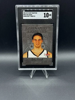 2004 Fleer Tradition Pau Gasol Hardcourt Tributes #5HT SGC GEM ESTADO PERFEITO 10 Grizzlies - Imagem 1 de 2