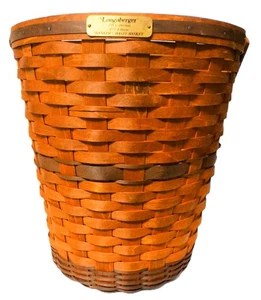 Longaberger 1989 Bankers Papierkorb groß 14" x 13" - Bild 1 von 4