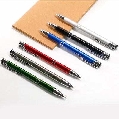 Fashion Full Metal Ballpoint Pen 1mm Black/Ink Gel Pen Office Writing Stationery - Image 1 of 4