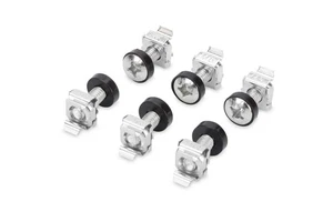 Digitus M6 installation screw set, 50 pieces 50x silver screws, cage nuts and wa - Afbeelding 1 van 6