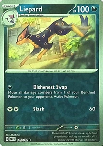 Liepard Paradox Rift Pokemon TCG 115/182 Reverse Holo Comune  - Foto 1 di 1