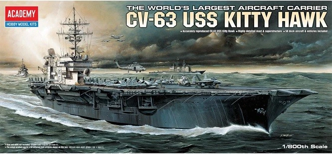 Academy 14210 - 1/800 USS Kitty Hawk CV 63 - Nuovo - Immagine 1 di 1