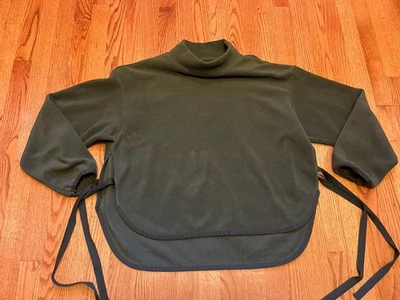 Uniqlo White Mountaineering Sweater Womens Small Green Fleece Pullover Side Ties - Image 1 of 4