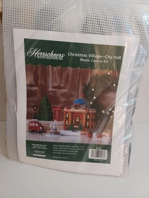 Herrschners “Christmas Village-City Hall” Plastic Canvas Kit 570022 New Oldstock - Image 1 of 4