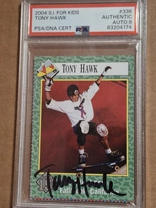 2004 TONY HAWK SPORTS ILLUSTRIERT FÜR KINDER HANDSIGNIERTE AUTOKARTE PSA 8 POP 7 - Bild 1 von 7