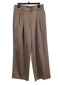 Banana Republic Womens Pleated Wide Leg Satin High Rise Soho Pants Size 8 - Picture 1 of 4