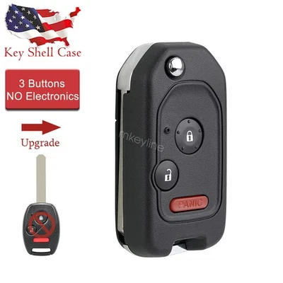 Upgrade Flip Car Key Fob Shell for Honda Fit 2007 2008 2009 2010 2011 2012 2013 - Image 1 of 4