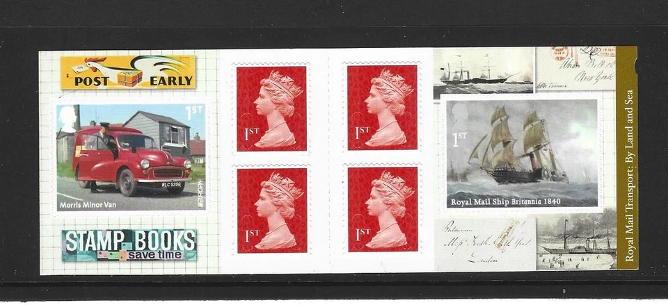 GB 2013 6 x 1st CLASS ROYAL MAIL TRANSPORT STAMP BOOKLET PM40 - Image 1 of 1