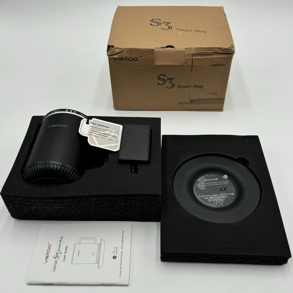 Smart Mug Warmer With Double Vacuum Insulation Vsitoo S3 Pro App Black