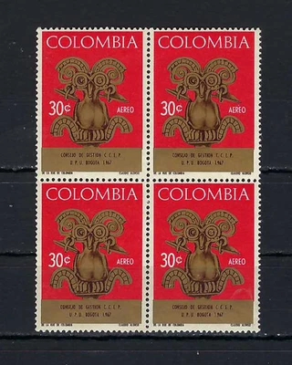 ARCHAELOGY   BIRD PECTORAL- PRE COLUMBIAN.-      BKLT OF 4   COLOMBIA 1967 - Image 1 of 2