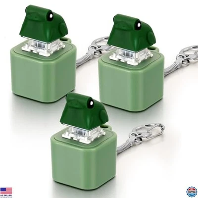 3-Pack Rechargeable Croaking Frog Keychain Noise Maker - Light-Up Fidget Toy - Image 1 of 4