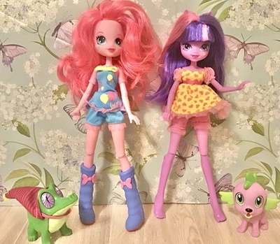 My Little Pony Equestria Niñas Arco Iris Rocas Pijama Fiesta Pinkie Pie y Crepúsculo Foto 1 de 4