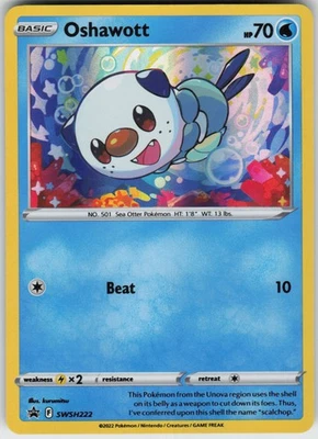 Damaged Holo Oshawott SWSH222 Promo SWSH: Sword & Shield Promo Cards - Image 1 of 2