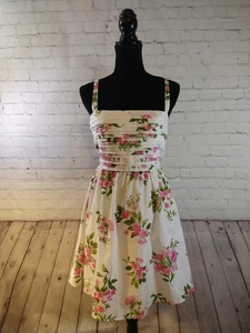 EUC Damen BLU PEPPER rosa & weiß geblümt Sommerkleid - Größe LARGE / EINMAL GETRAGEN!!! - Bild 1 von 17