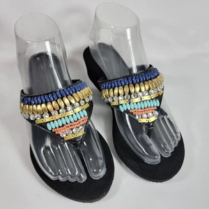 Sandalias Mixit multicolores con cuentas talla 6 - Imagen 1 de 5