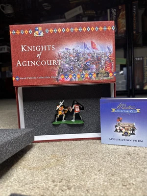 W Britain Toy Soldiers CABALLEROS DE AGINCOURT CABALLEROS DUELO - PIE # 40239 Foto 1 de 4