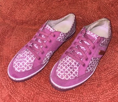 Zapatillas deportivas COACH Dallas de caña baja con cordones para mujer talla 10 M, púrpura, A1462 Foto 1 de 4