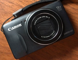 Canon Power Shot SX600 HS 16MP fotocamera digitale funziona in inglese ottimo nero - Foto 1 di 11