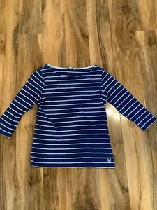 Crew Clothing Size 8 Blue Striped Top - Picture 1 of 1