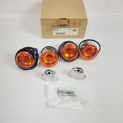 Kit de señal de giro cromada delantera y trasera OEM - 02-17 V-Rod 69065-05 Foto 1 de 4