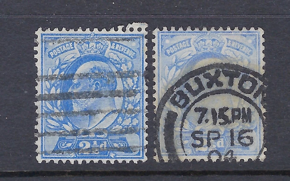 G B  KEVII  (2) 2.5p  Ultra (shades) W/Cancels Sc# 131 CV$22+ (GB177)* - Image 1 of 1